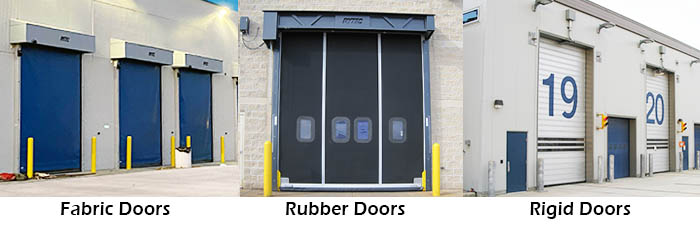 comparing fabric doors, rubber doors, and rigid doors for loading docks